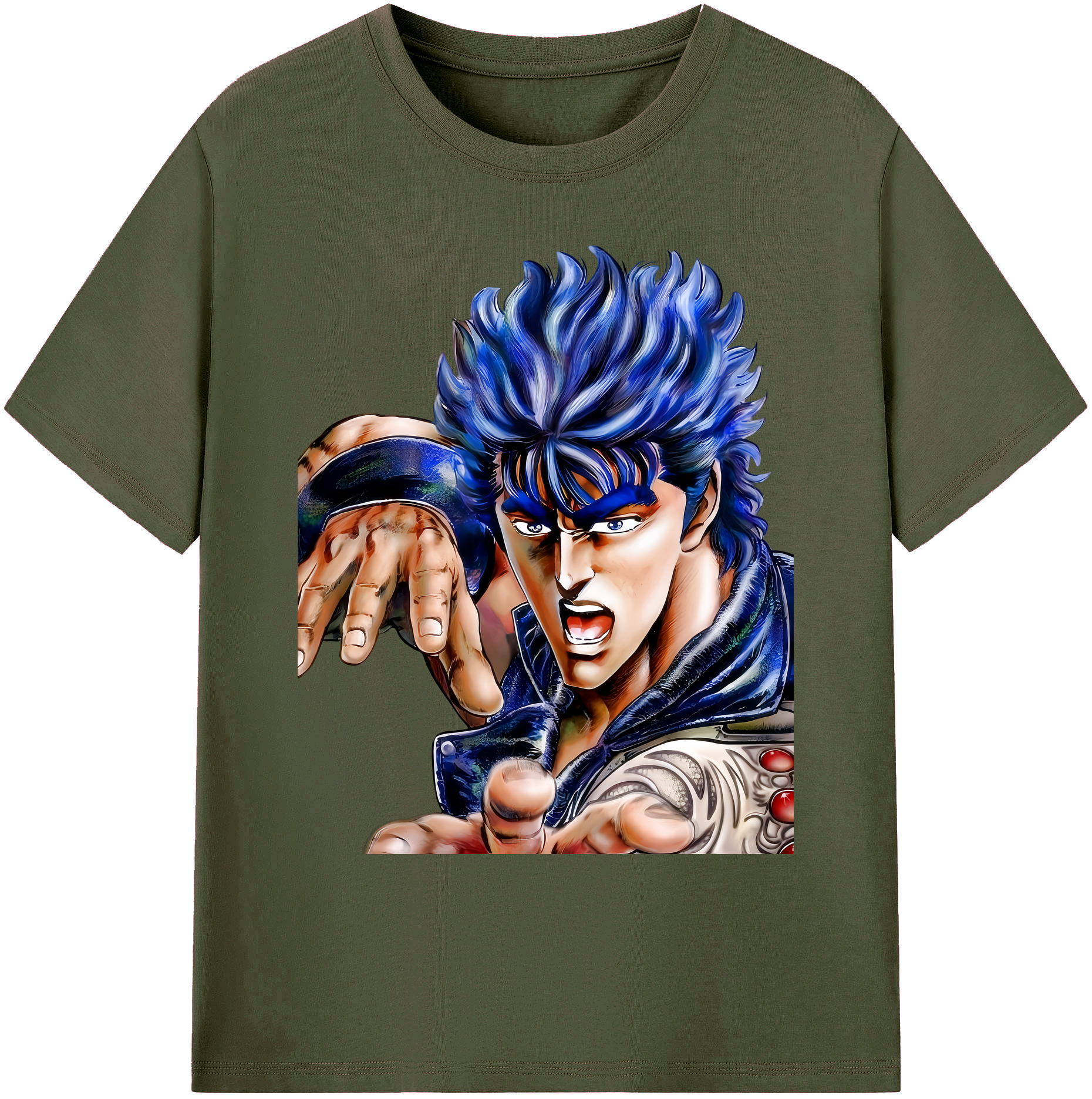 （画像用） 北斗の拳 Fist of the North Star 綿100％ メンズ半袖Tシャツ｜肌触りやわらか＆通気性